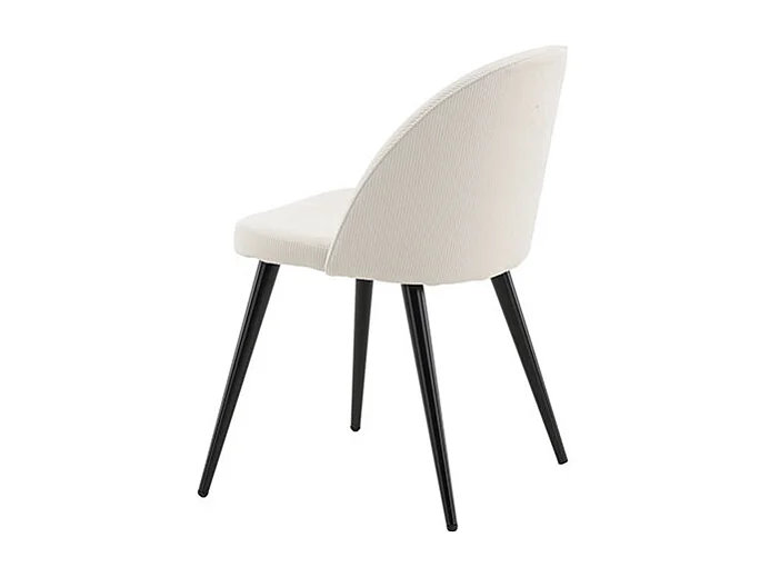Tokyo ensemble de table à manger table à manger naturel, 6 chaises en velours côtelé beige.