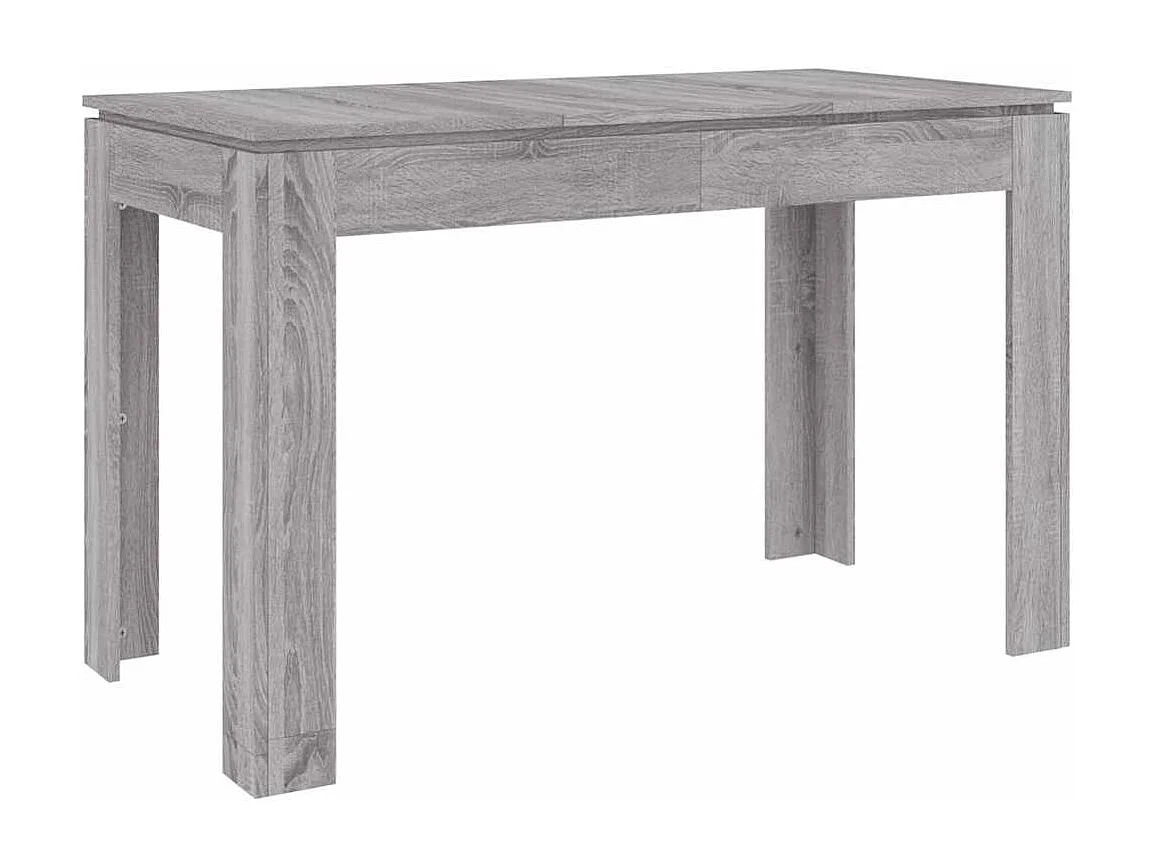 Table à dîner  gris 120x60x76 cm bois d'ingénierie