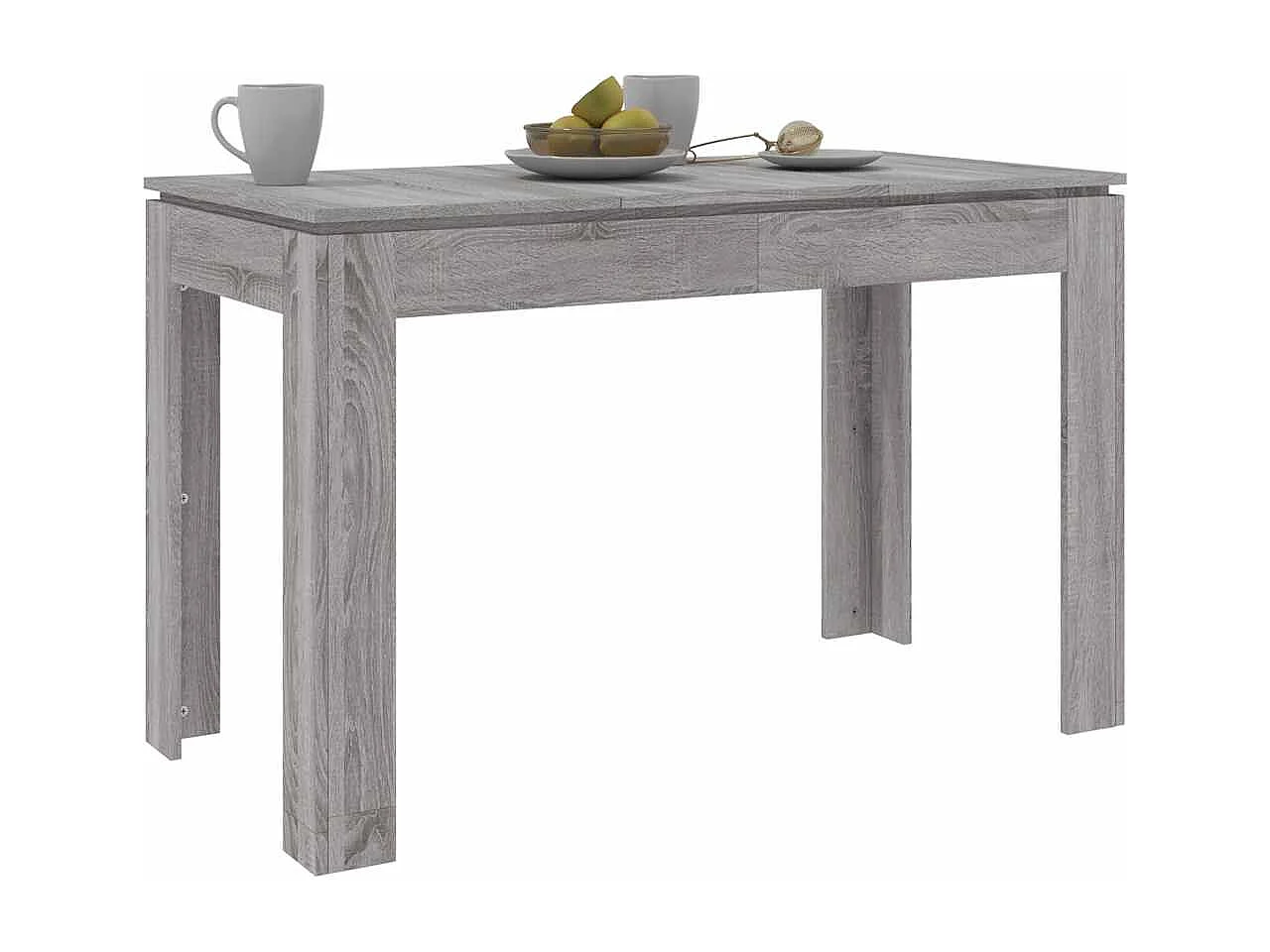 Table à dîner  gris 120x60x76 cm bois d'ingénierie