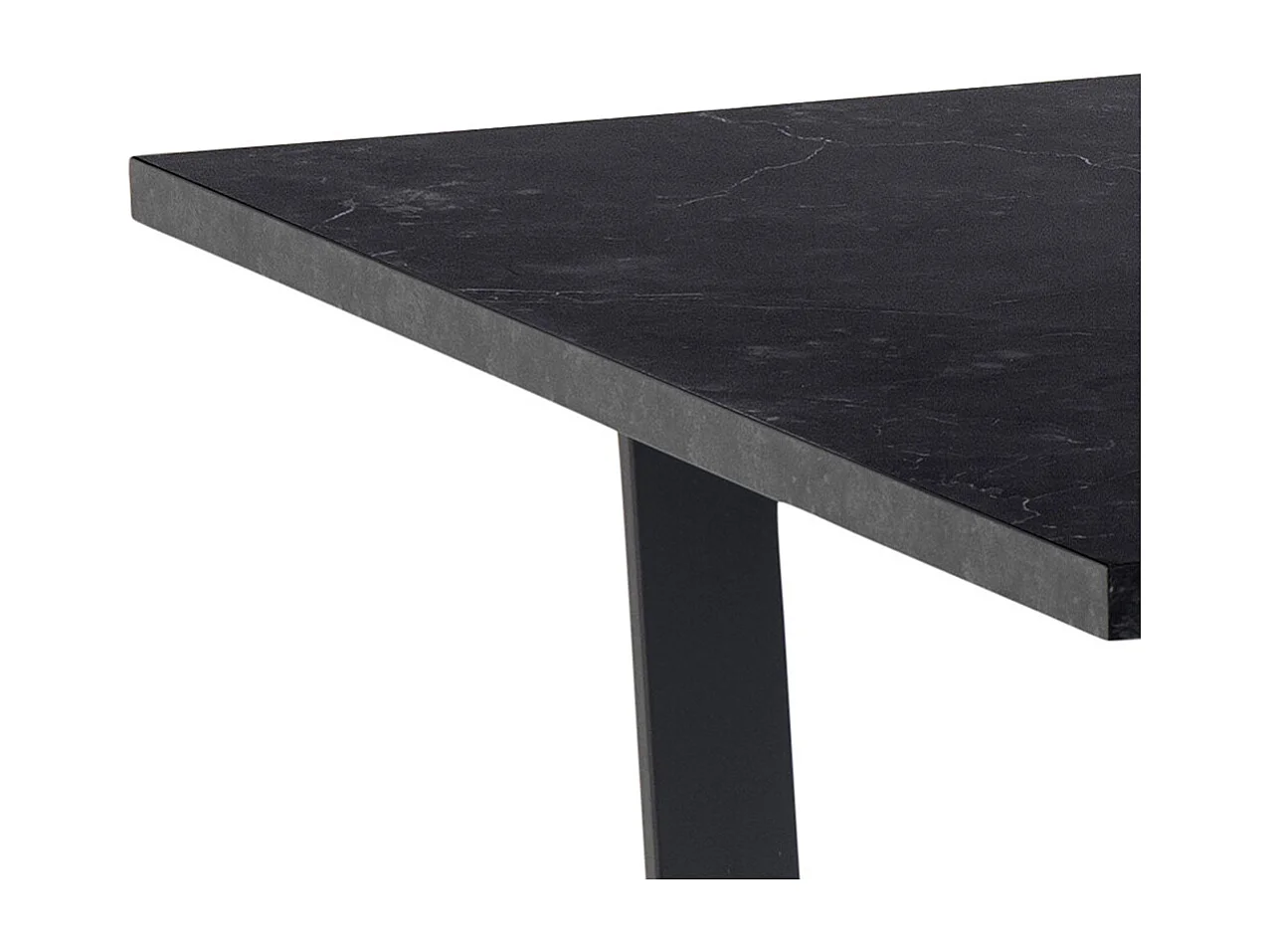 Tilst ensemble pour salle à manger table à manger impression marbre noir 90x160 4 chaises velours gris.