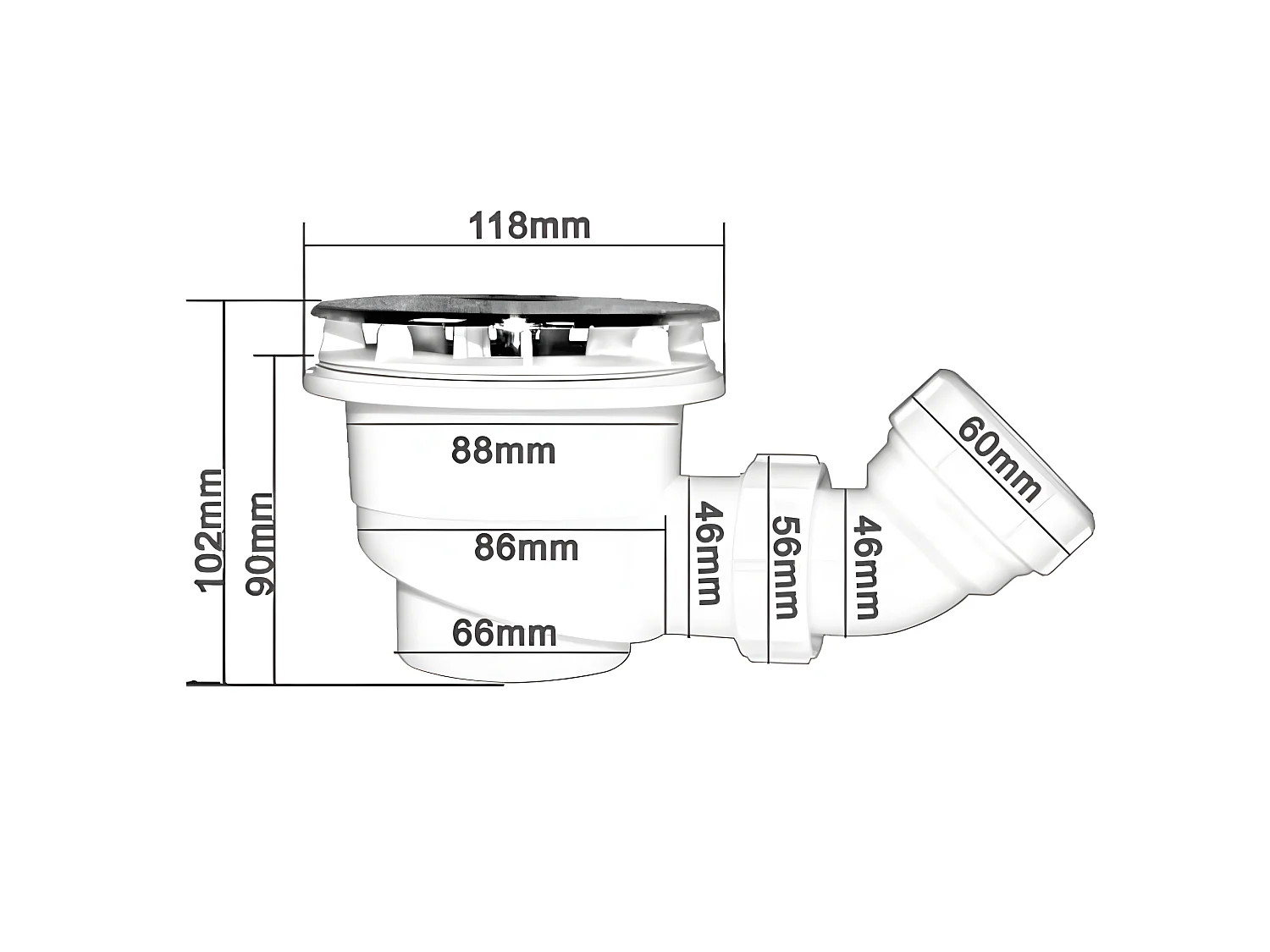 Receveur de douche blanc 150x90cm rectangulaire, Extra-plat, bac à douche avec kit de plinthe, 10 pieds, bonde de receveur et siphon 90cm