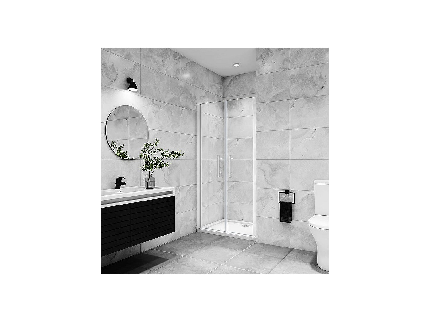 Rideau De Douche 80x180cm ANAZOZ - Imprimé Moderne, Imperméable Et Anti-moisissure