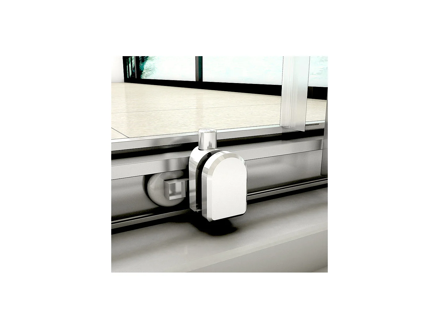 Douchedeur entreecentrum -4 lamellen met schuifdeur 150x190cm veiligheidsglas