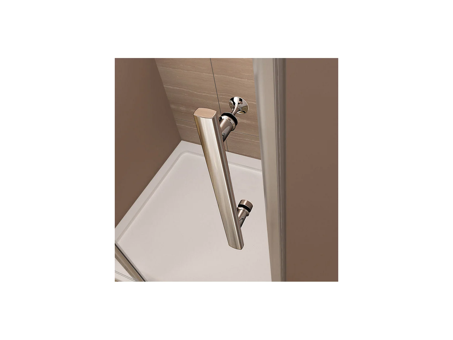 Paroi de douche pivotante 90x195cm en 6mm verre sécurité anticalcaire, installation en niche