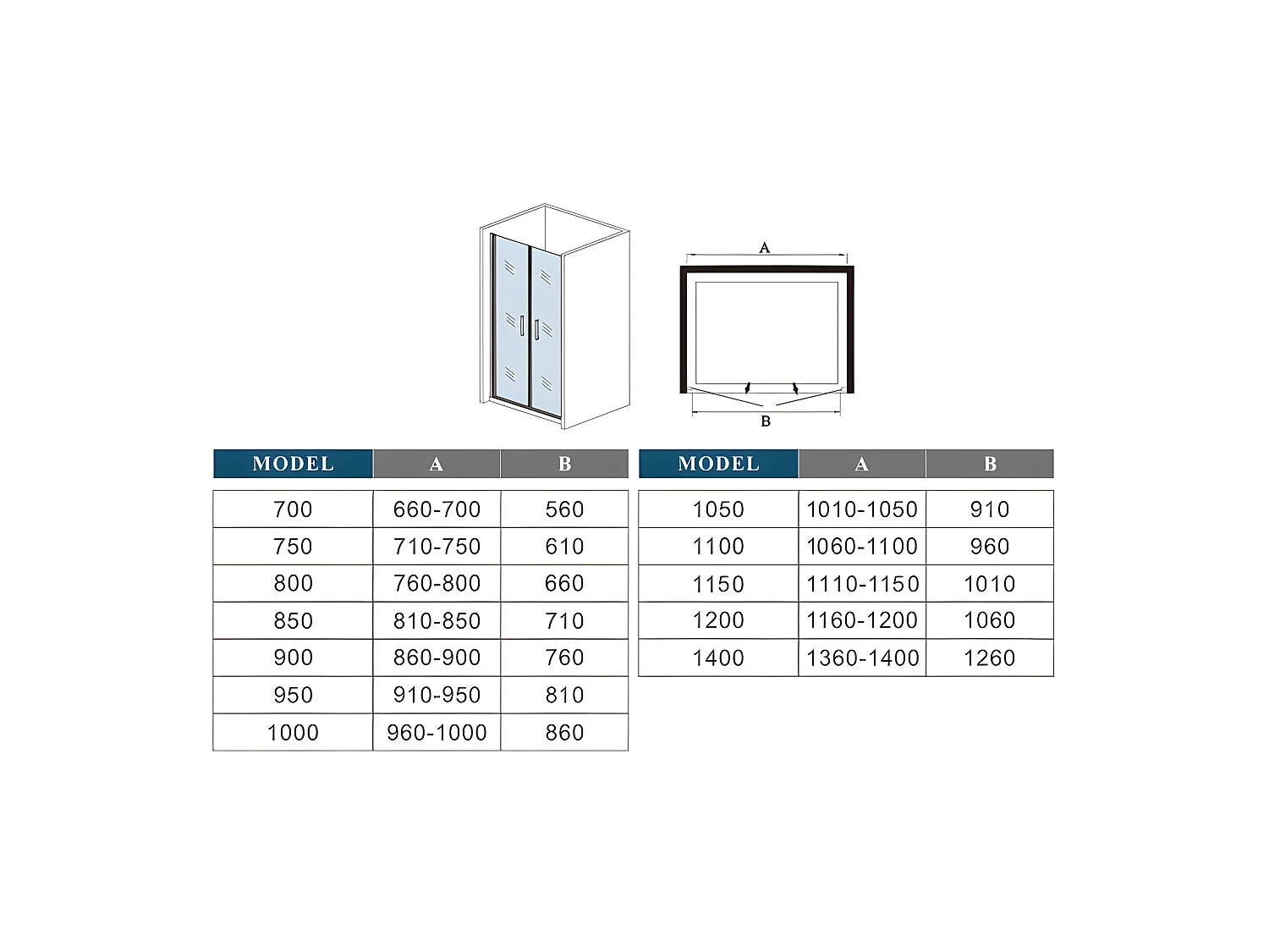 Porte de douche battante 90x180cm profilé blanc en 5mm verre anticalcaire porte de douche Hauteur 180cm Installation en niche
