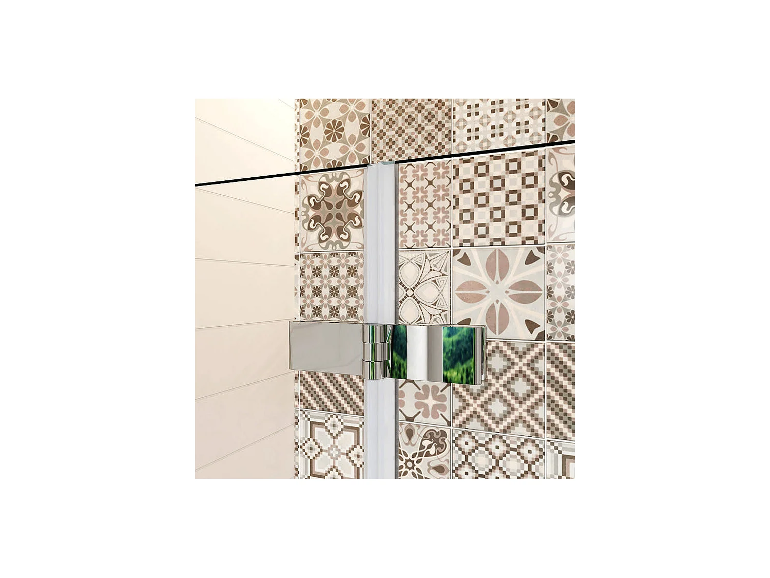 Pare-baignoire 120x140cm pivotant et pliant, paroi de baignoire, écran de douche à 2 volets en verre trempé transparent