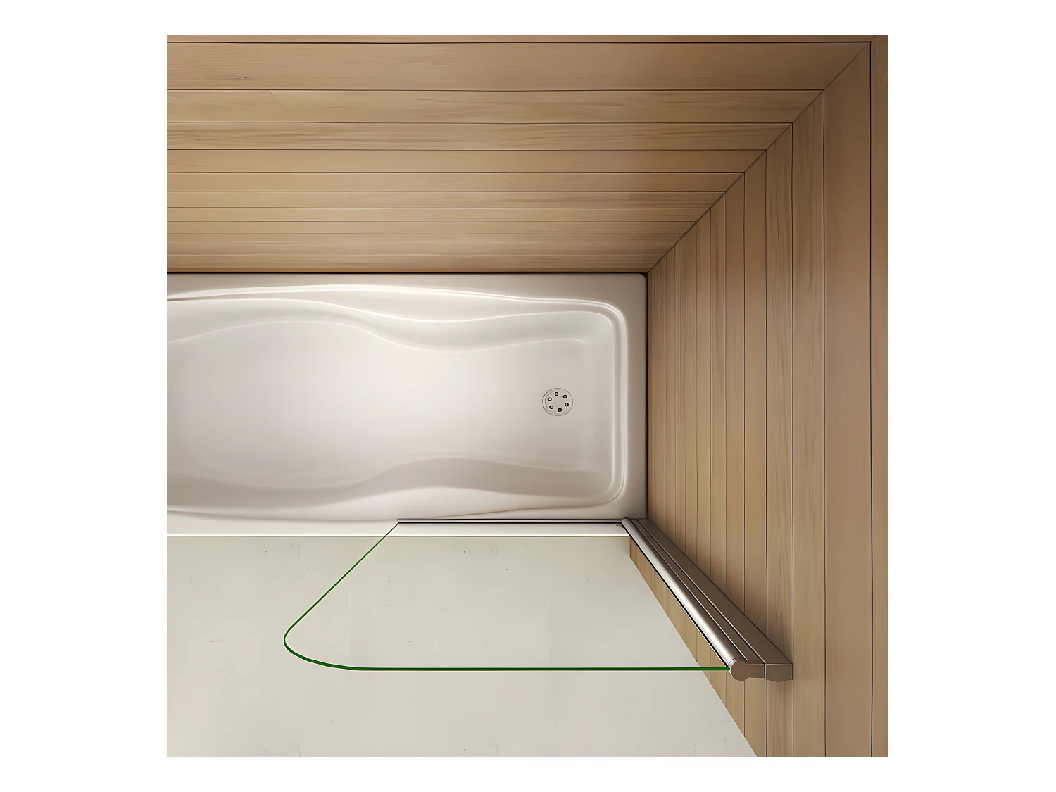 Pare-baignoire 70x130cm en 5mm verre anticalcaire, paroi de baignoire pivotant 180°Hauteur 130cm