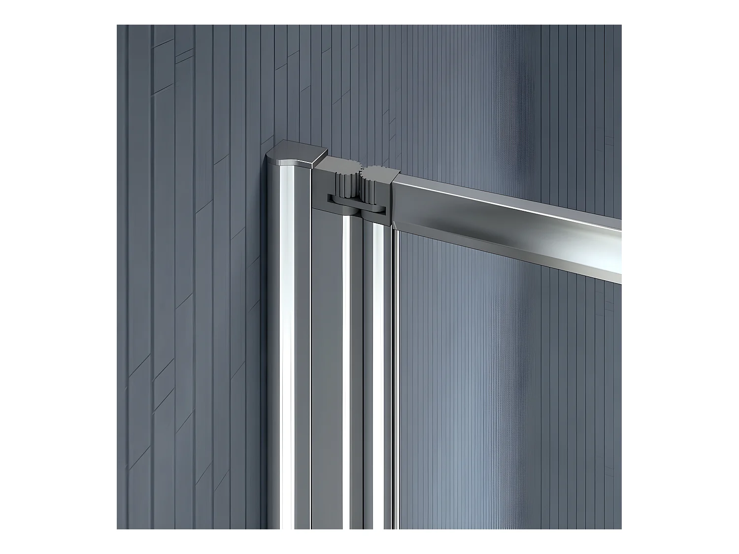 Pare-baignoire 100x140cm à 4 volets, paroi de baignoire pivotant et pliant 180° en 4mm verre strempé transparent