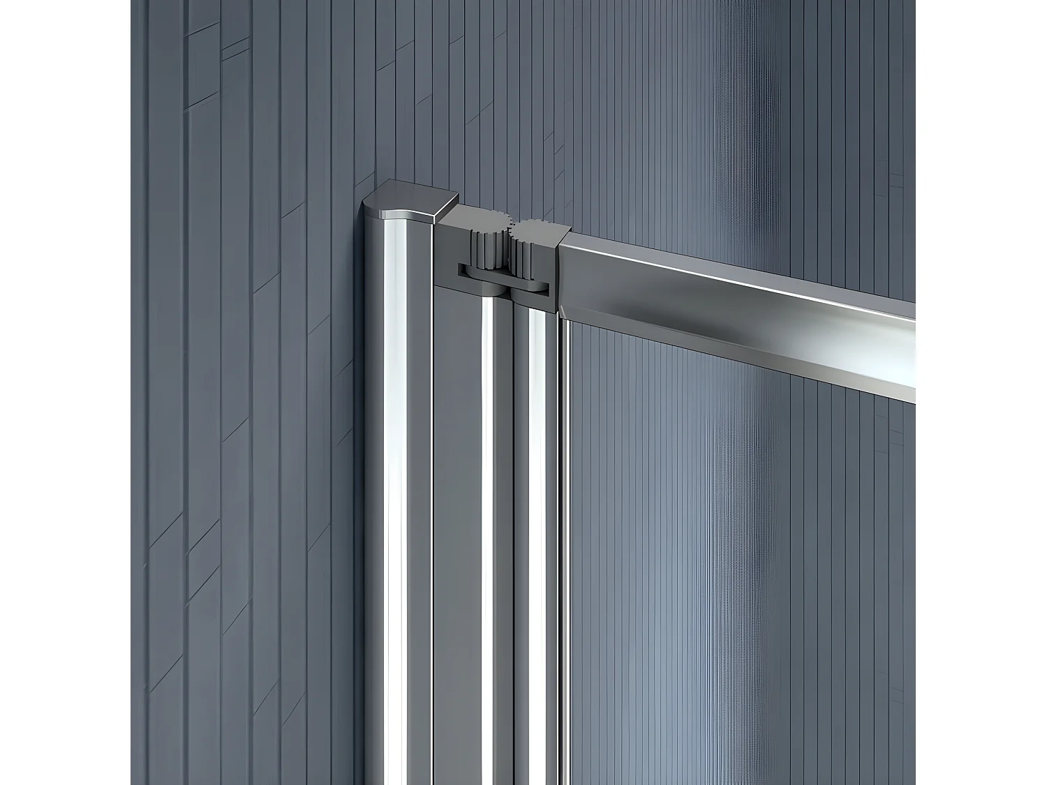 Pare-baignoire 100x140cm à 4 volets, paroi de baignoire pivotant et pliant 180° en 4mm verre strempé transparent