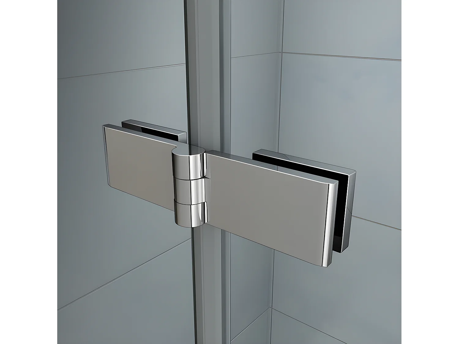 Pare-baignoire 120x140cm pivotant et pliant, paroi de baignoire installé à gauche en verre anticalcaire et sablé au centre