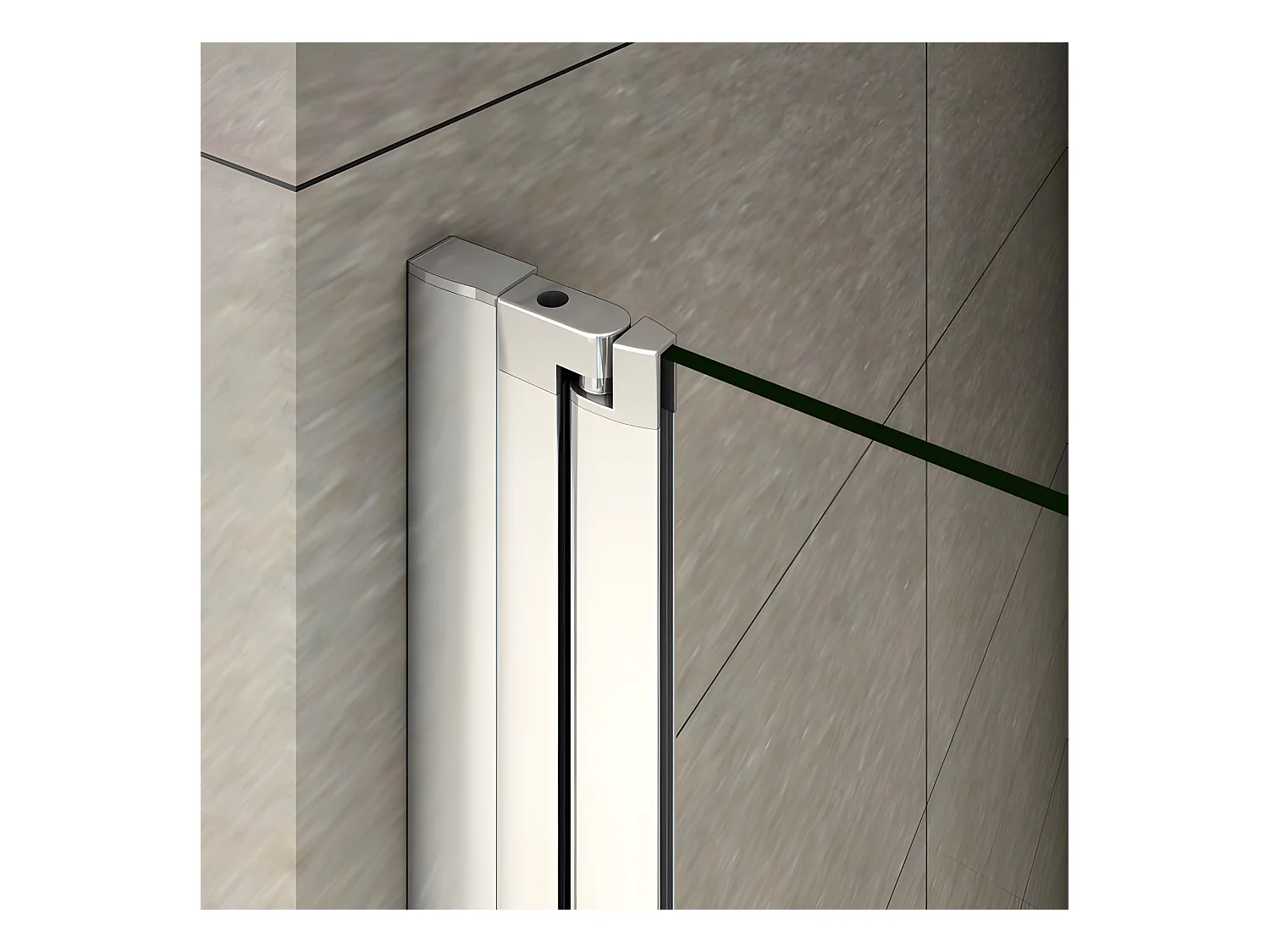 Pare-baignoire 100x140cm pivotant 180° , paroi de baignoire en 6mm verre anticalcaire, avec une poignée en Inox