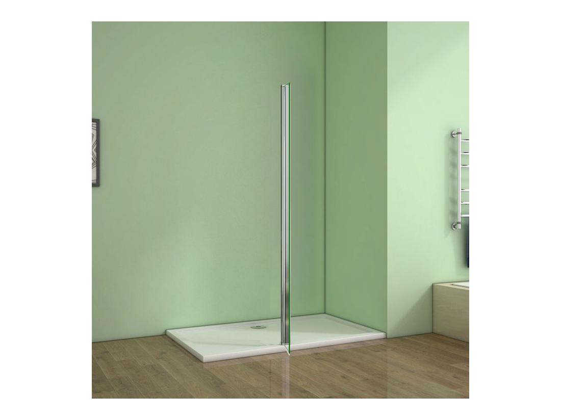 vente unique Volet pivotant seul 40x200cm pour paroi de douche à l'italienne en verre 8mm retour pivotant à 180° verre anticalcaire