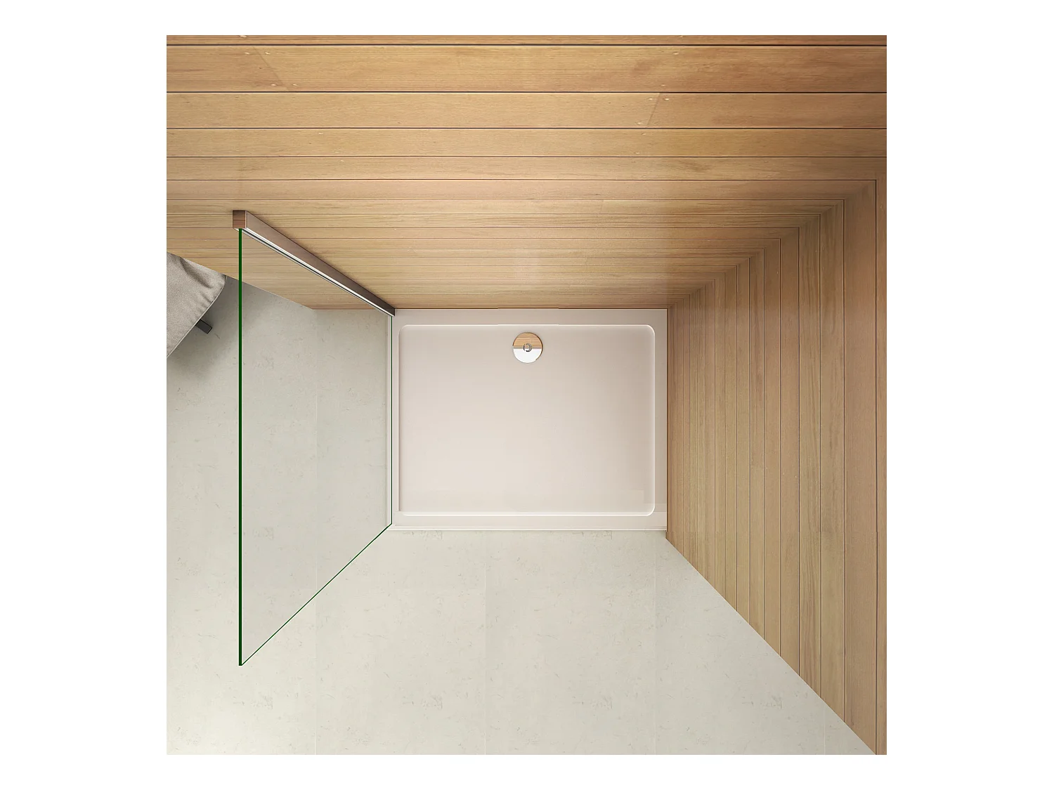 Paroi de douche à l'italienne 70x200cm en 8mm verre trempé anticalcaire, sans barre de fixation