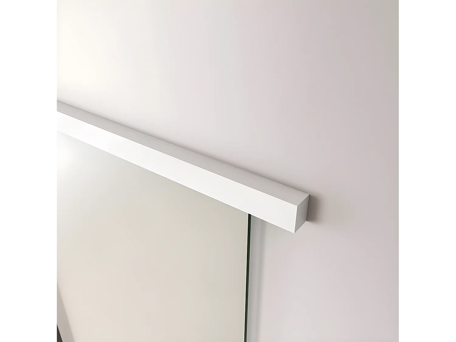 Porte coulissante 100x225cm porte intérieure coulissante en verre sablé, porte intérieure avec un rail blanc