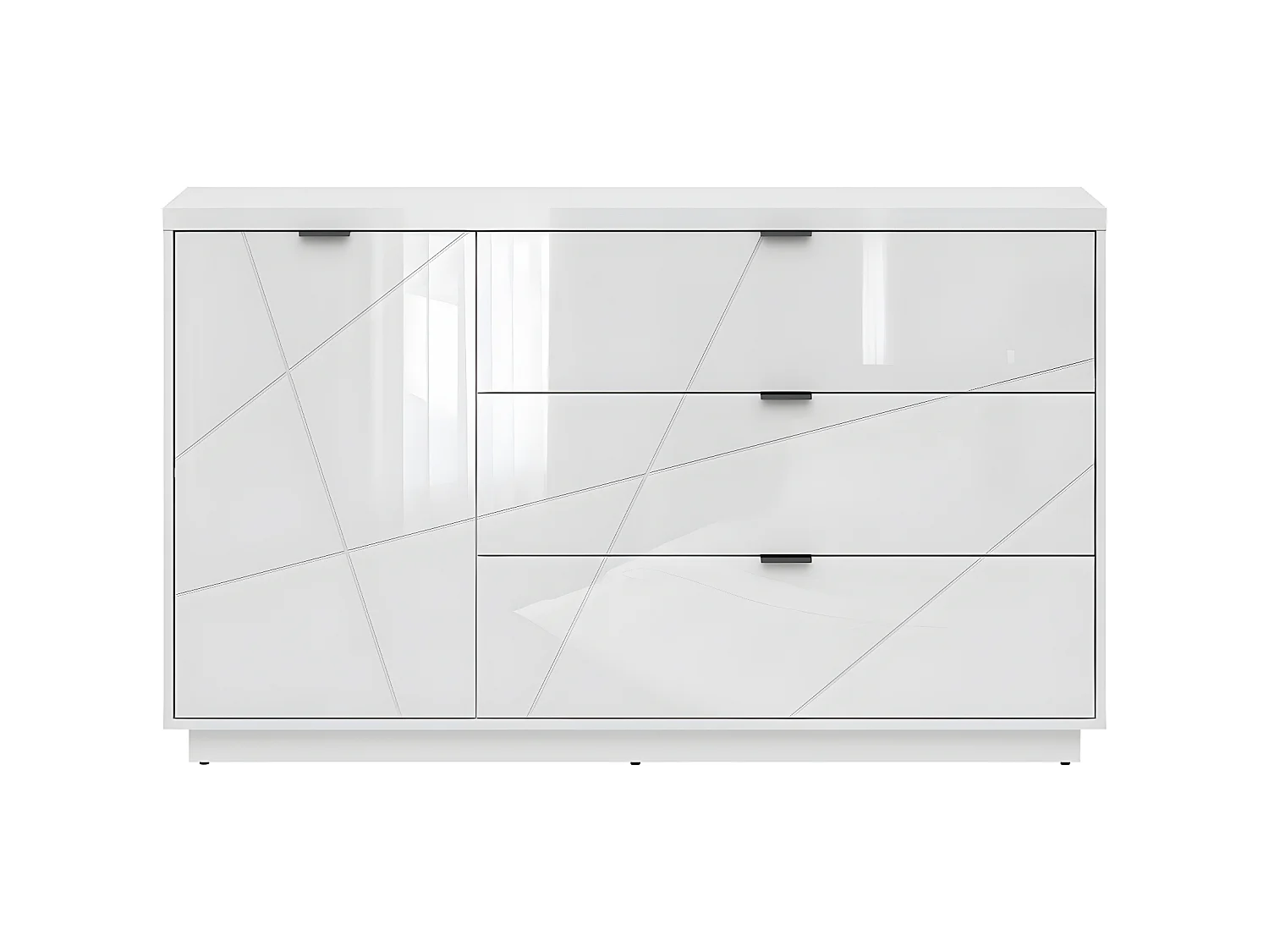 Buffet 3 tiroirs 1 porte Sven Blanc