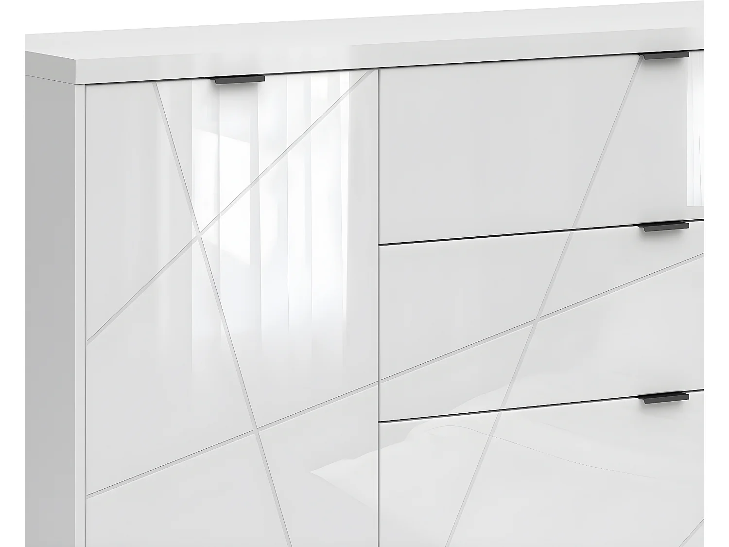 Buffet 3 tiroirs 1 porte Sven Blanc