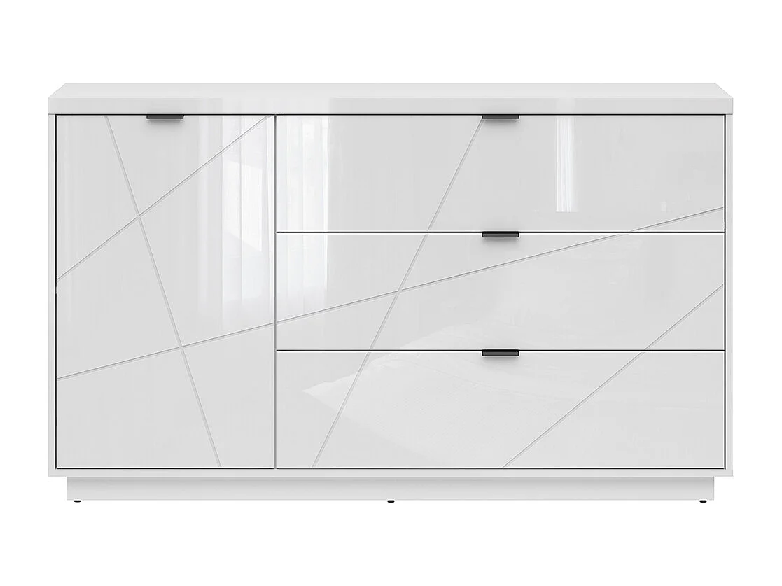 Buffet 3 tiroirs 1 porte Sven Blanc