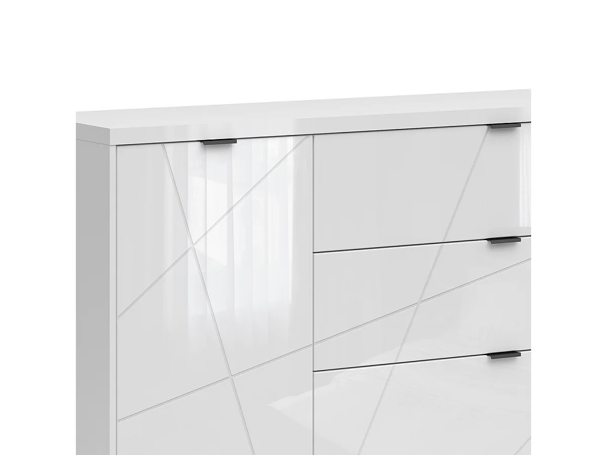 Buffet 3 tiroirs 1 porte Sven Blanc