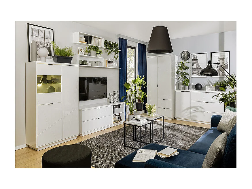 Buffet 3 tiroirs 1 porte Sven Blanc