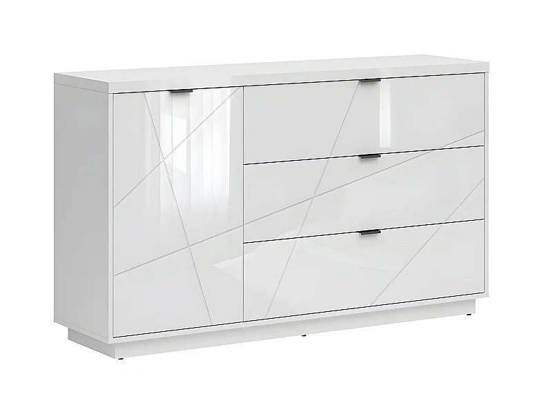 Sven dressoir met 3 laden en 1 deur Wit
