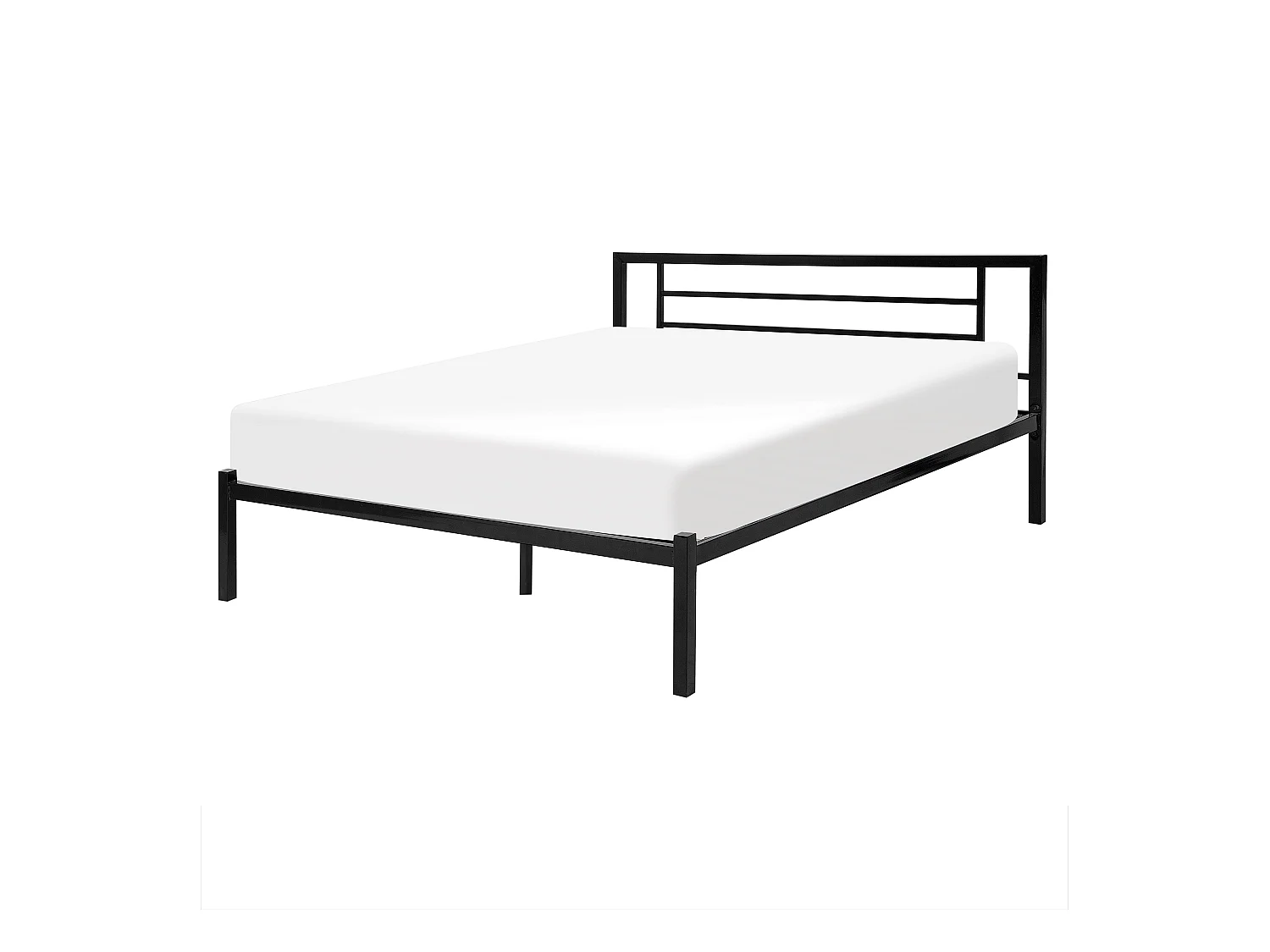 Lit avec sommier Métal CUSSET 160 x 200 cm Noir