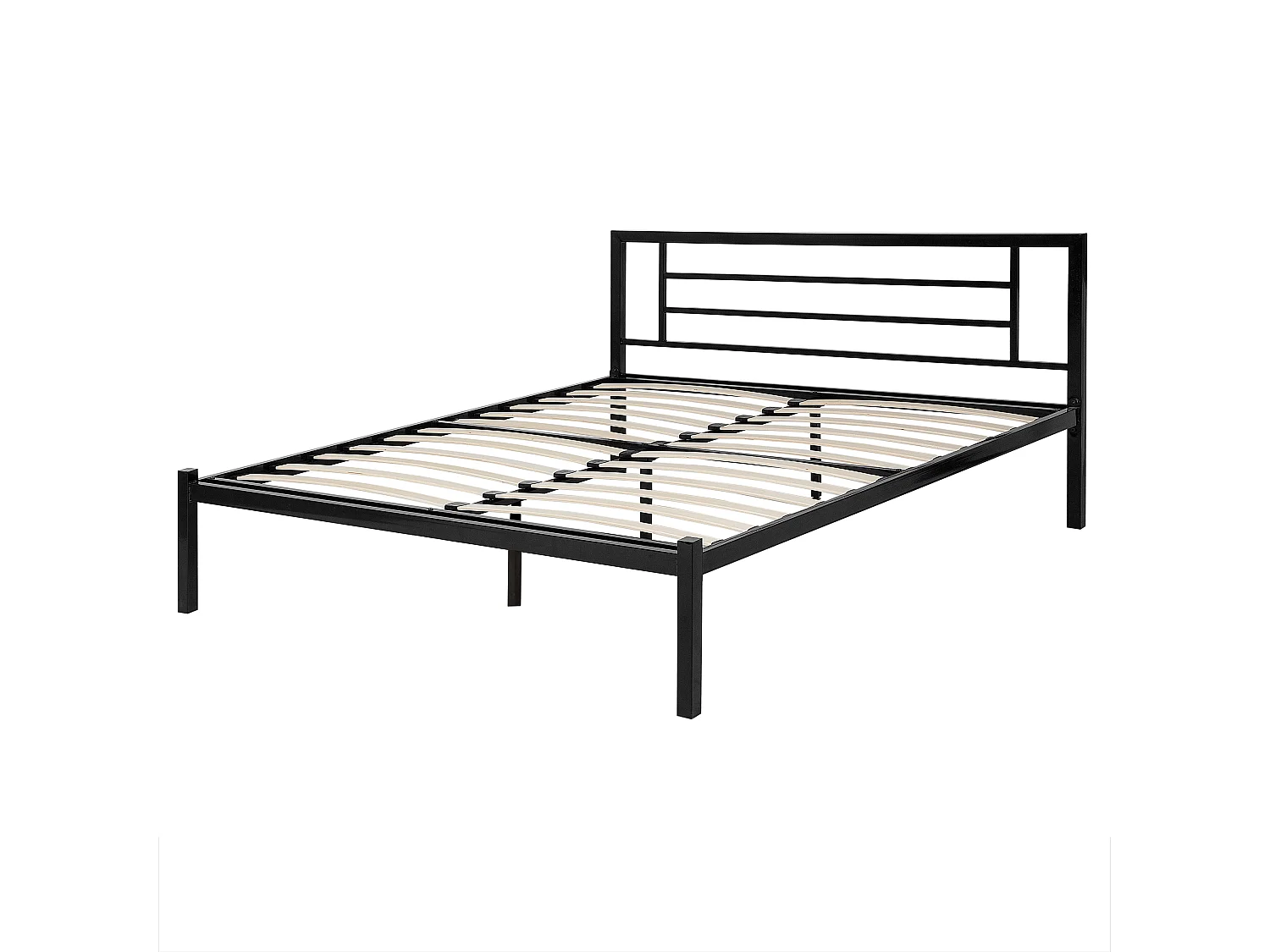 Lit avec sommier Métal CUSSET 160 x 200 cm Noir