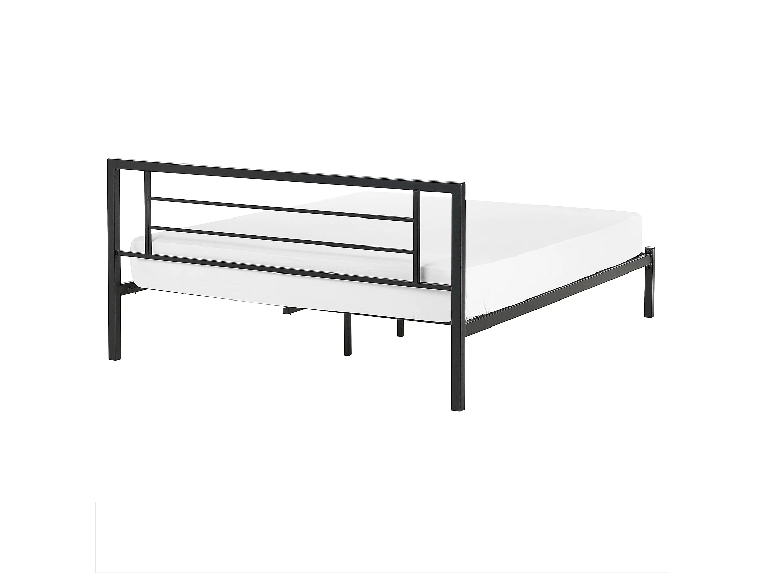 Lit avec sommier Métal CUSSET 160 x 200 cm Noir