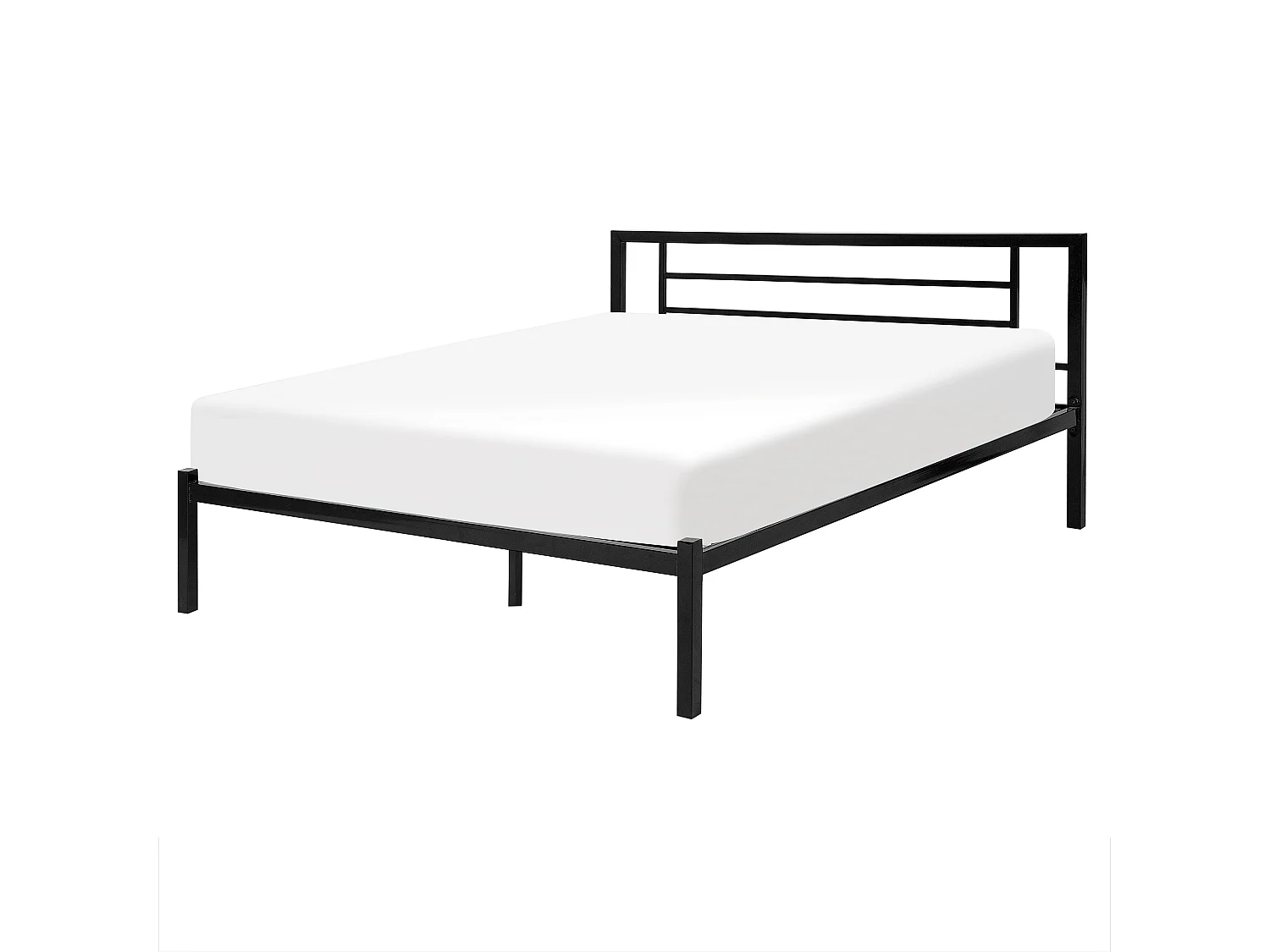 Bett mit Lattenrost Metall CUSSET 160 x 200 cm Schwarz