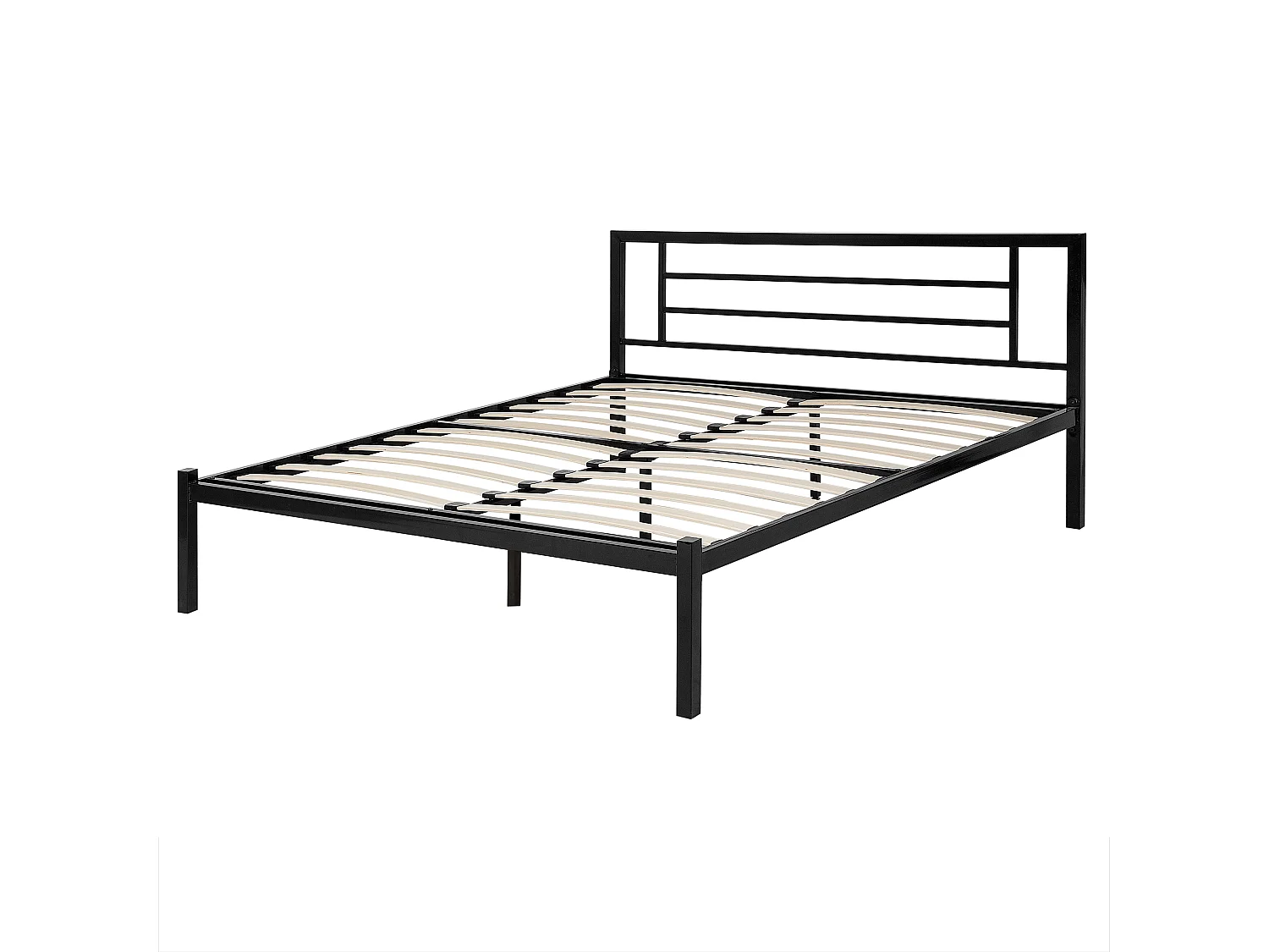 Bett mit Lattenrost Metall CUSSET 160 x 200 cm Schwarz