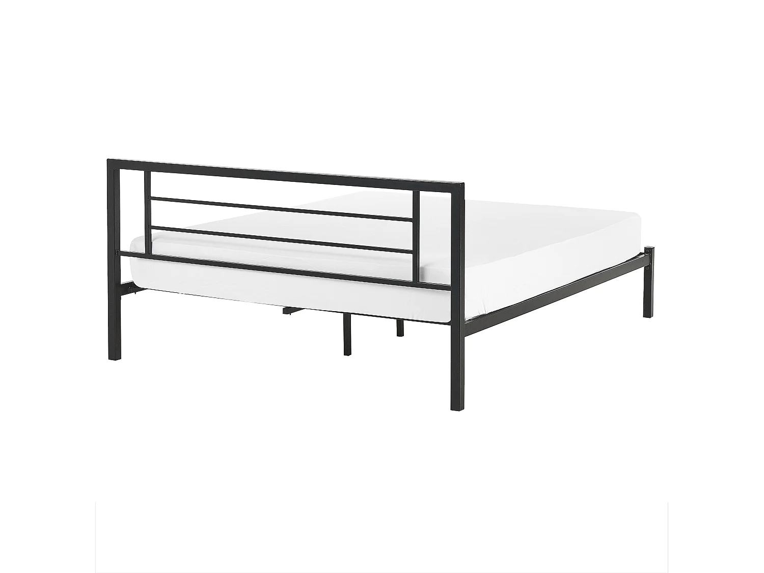 Bett mit Lattenrost Metall CUSSET 160 x 200 cm Schwarz