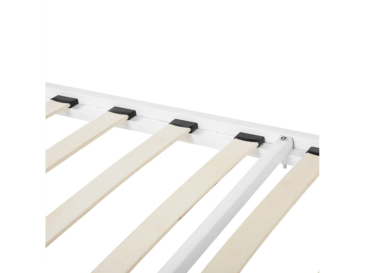 Lit avec sommier Métal CUSSET 160 x 200 cm Blanc