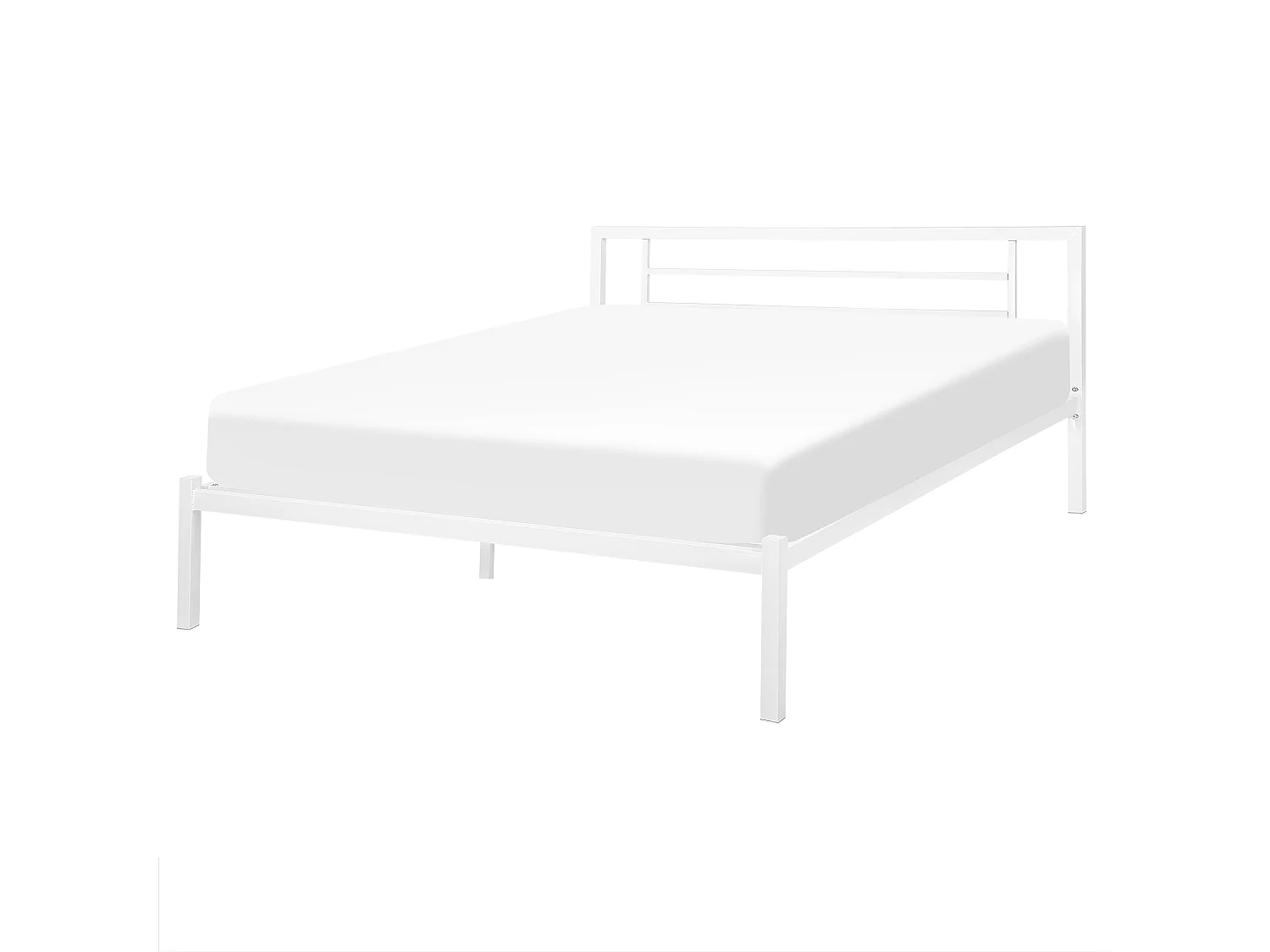 Letto Metallo CUSSET 160 x 200 cm Bianco