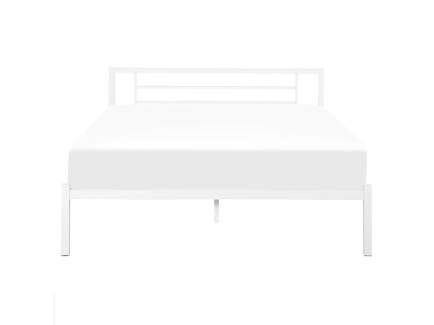 Letto Metallo CUSSET 160 x 200 cm Bianco