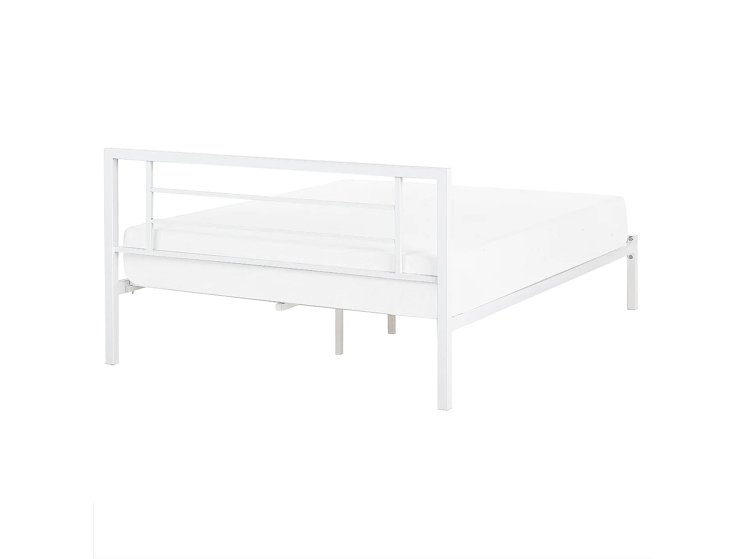 Letto Metallo CUSSET 160 x 200 cm Bianco