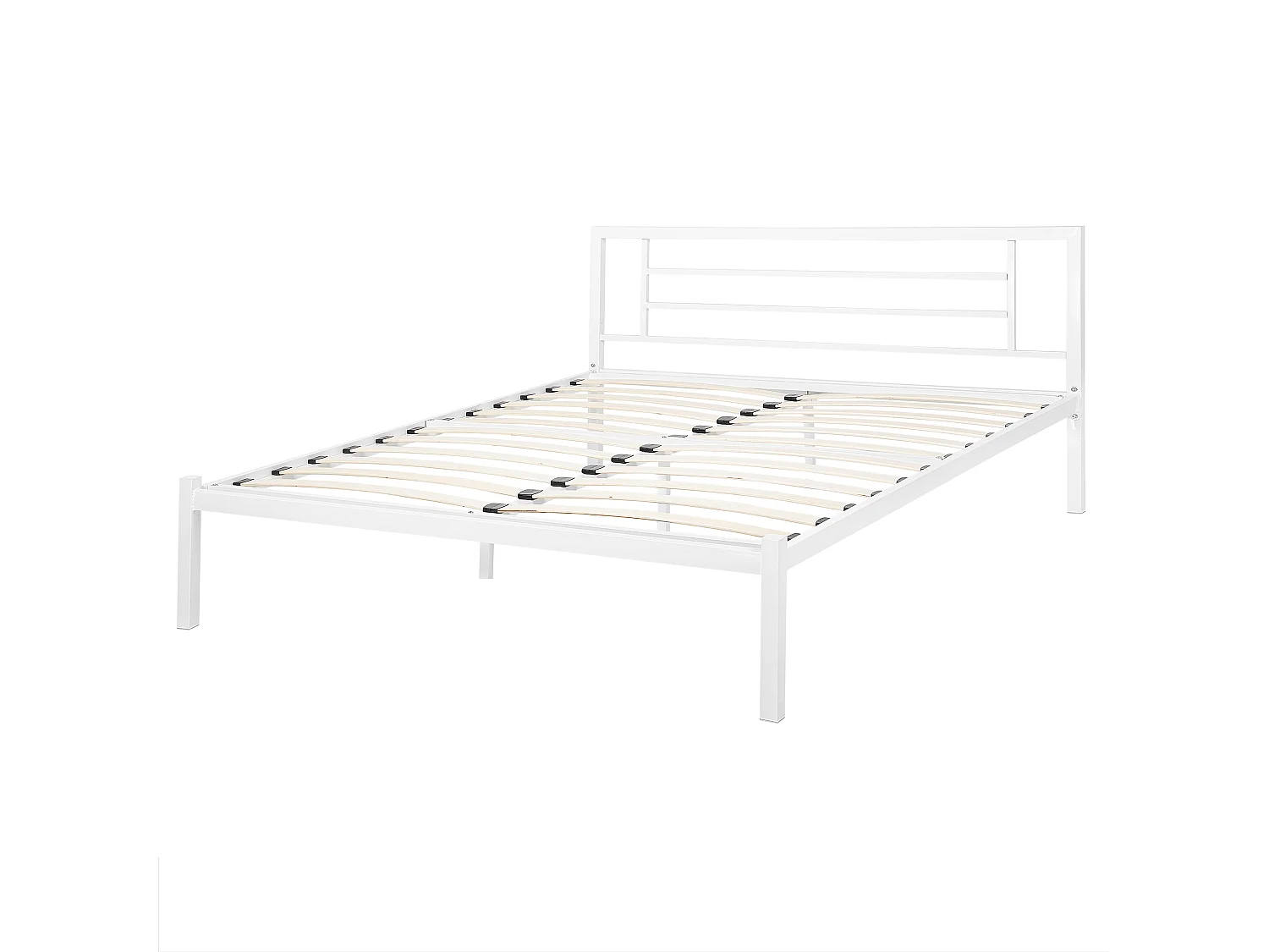 Bett mit Lattenrost Metall CUSSET 160 x 200 cm Weiss