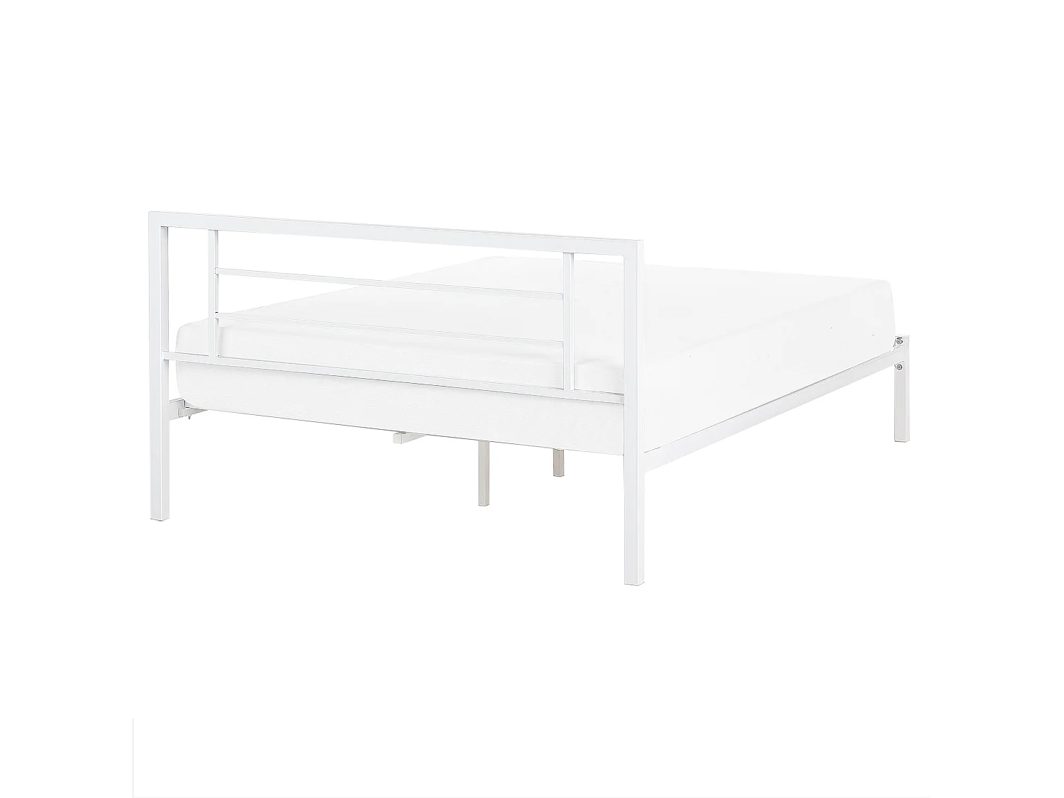Bett mit Lattenrost Metall CUSSET 160 x 200 cm Weiss