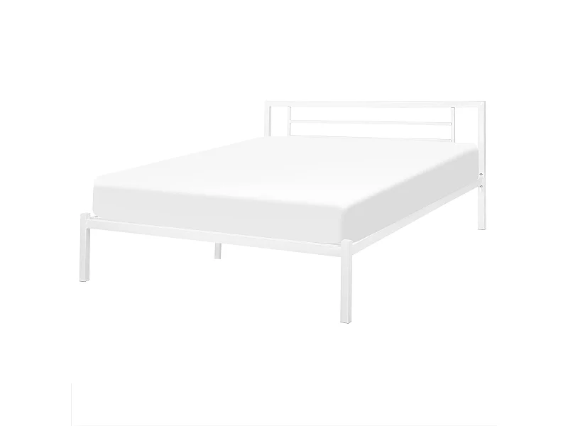 Letto Metallo CUSSET 160 x 200 cm Bianco