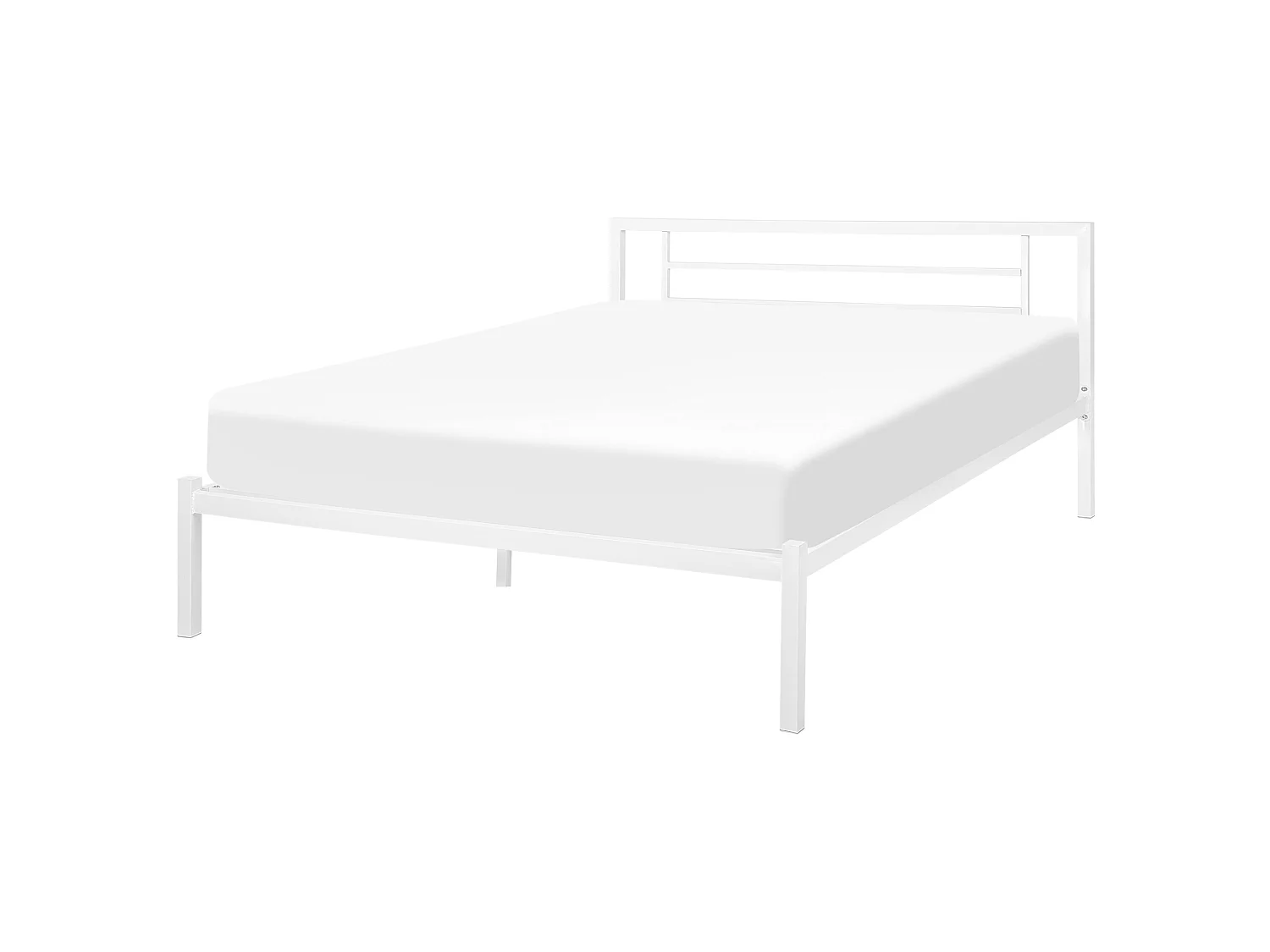 Letto Metallo CUSSET 140 x 200 cm Bianco