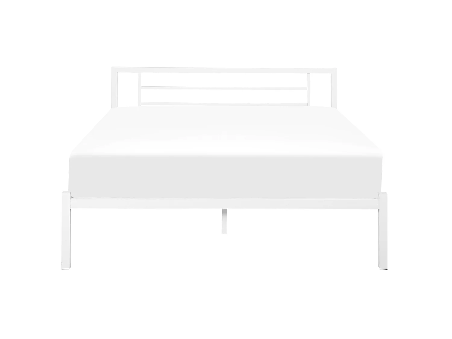 Letto Metallo CUSSET 140 x 200 cm Bianco