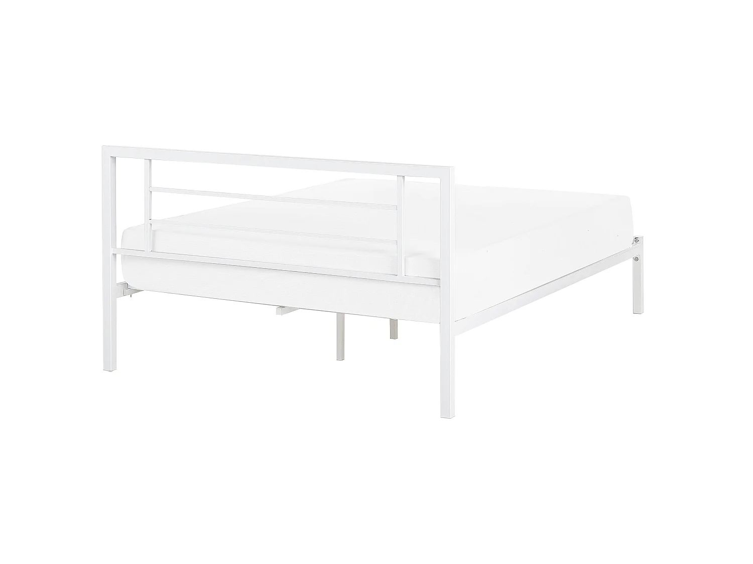 Letto Metallo CUSSET 140 x 200 cm Bianco