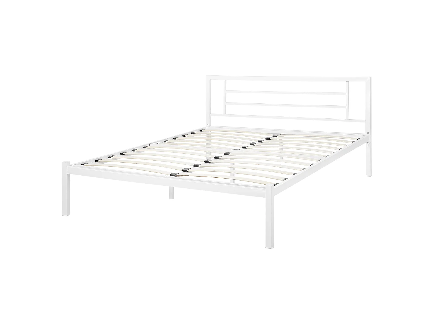 Bett mit Lattenrost Metall CUSSET 140 x 200 cm Weiss