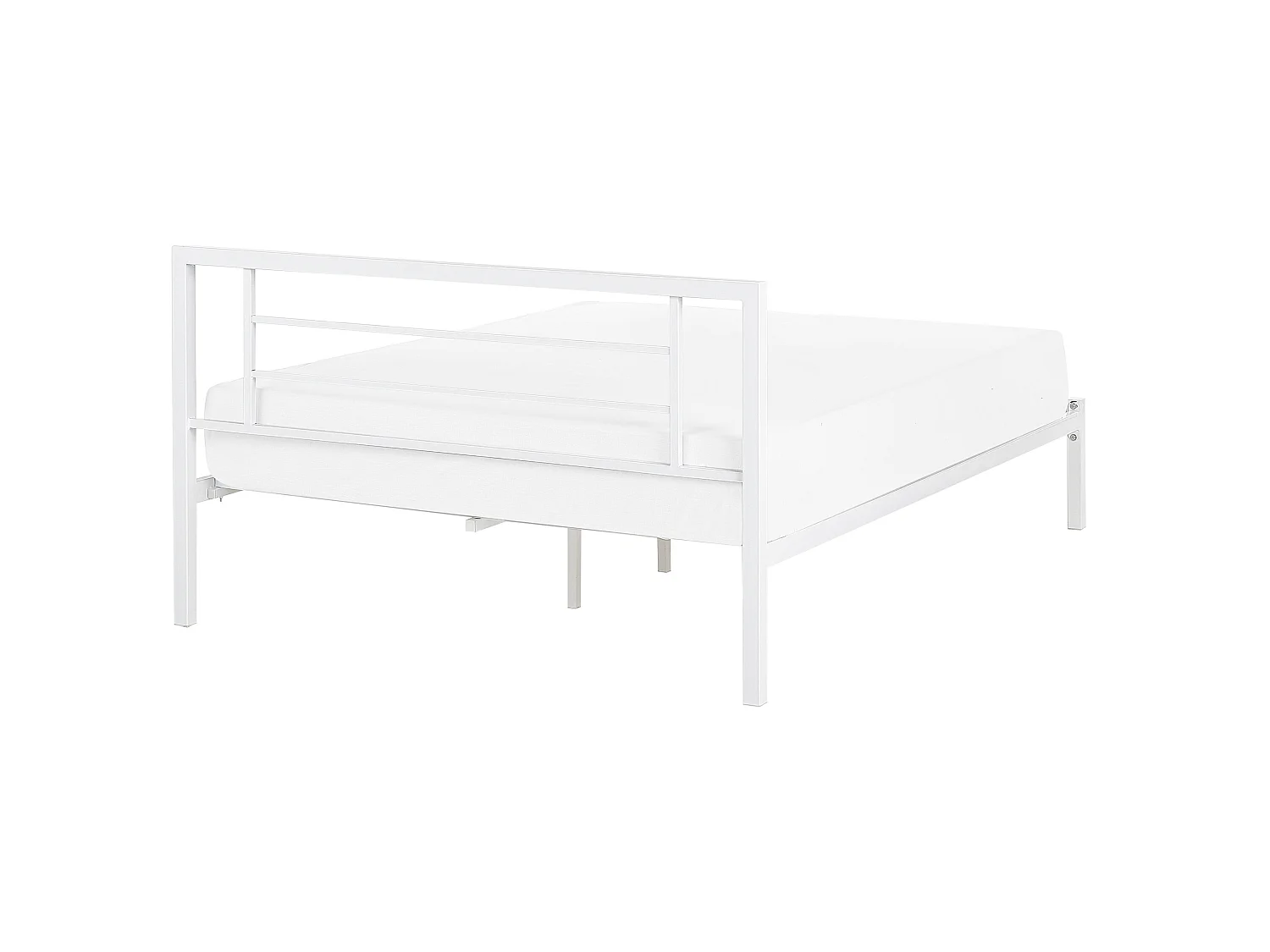 Bett mit Lattenrost Metall CUSSET 140 x 200 cm Weiss