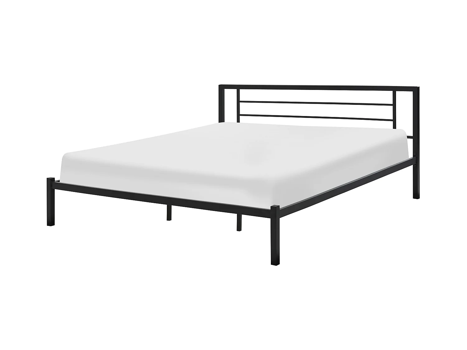Lit avec sommier Métal CUSSET 180 x 200 cm Noir