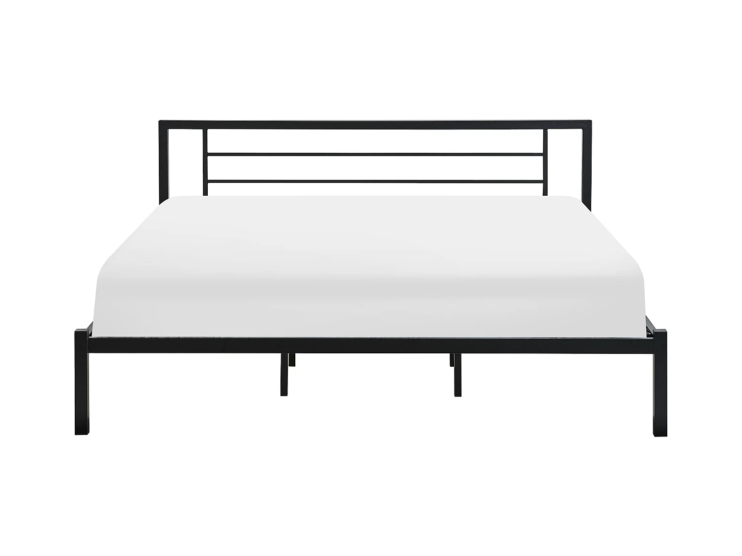 Lit avec sommier Métal CUSSET 180 x 200 cm Noir