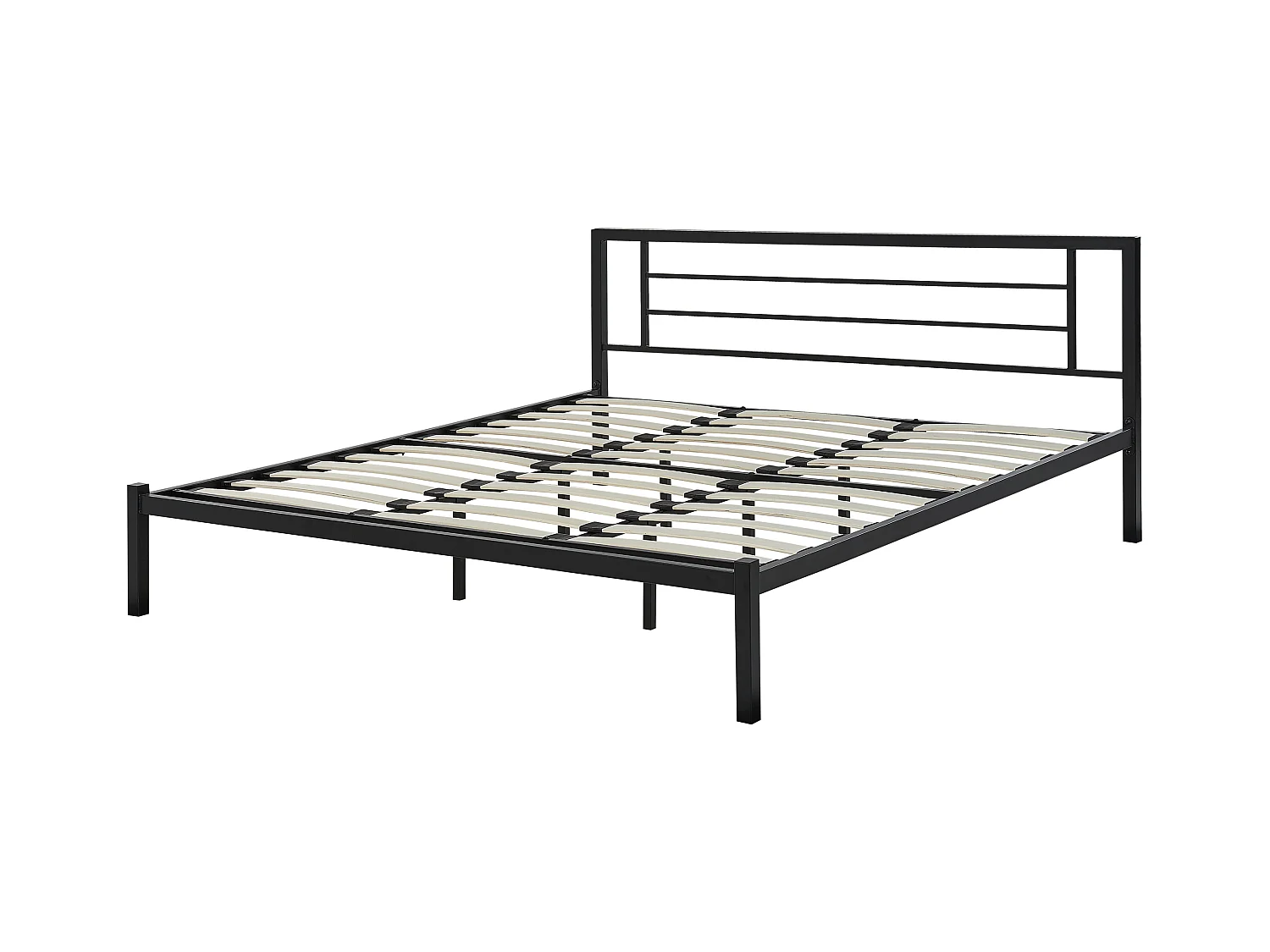 Lit avec sommier Métal CUSSET 180 x 200 cm Noir