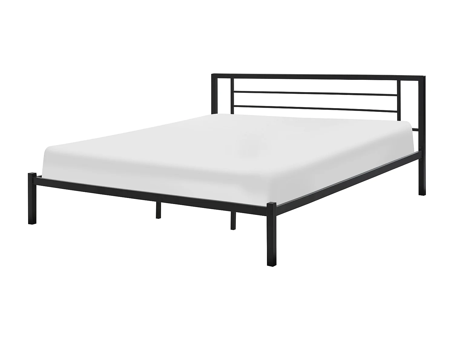 Letto Metallo CUSSET 180 x 200 cm Nero