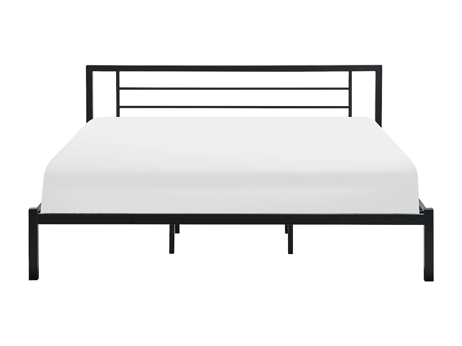 Letto Metallo CUSSET 180 x 200 cm Nero