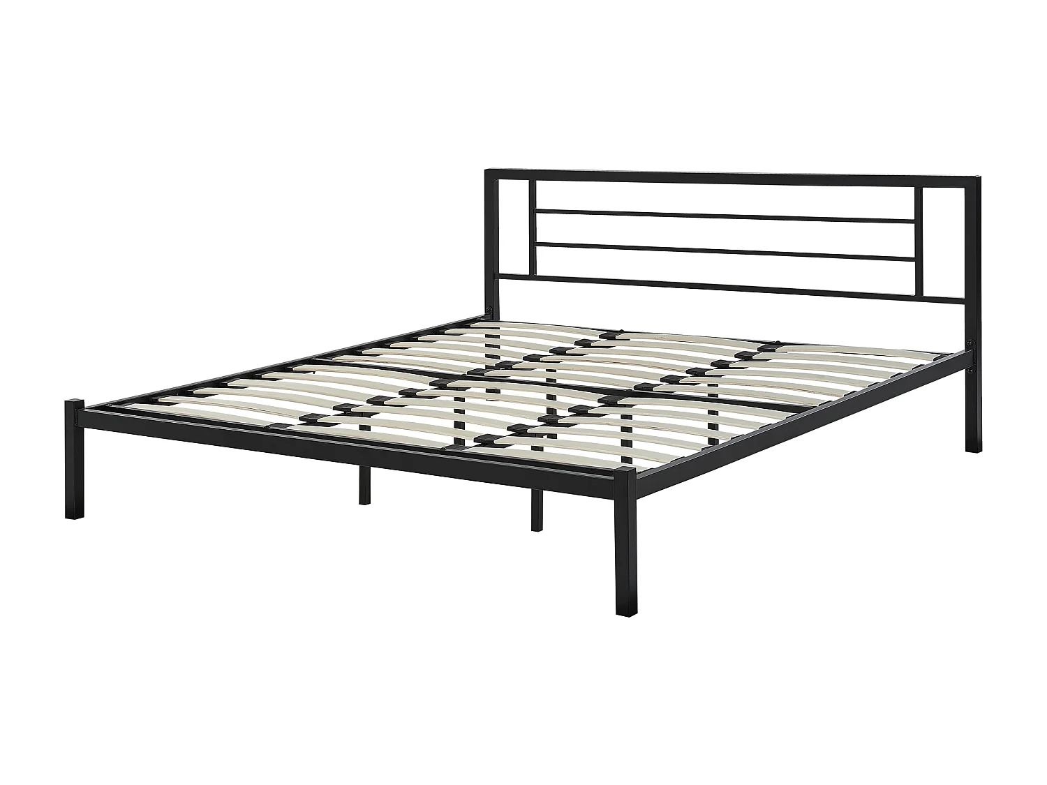 Letto Metallo CUSSET 180 x 200 cm Nero