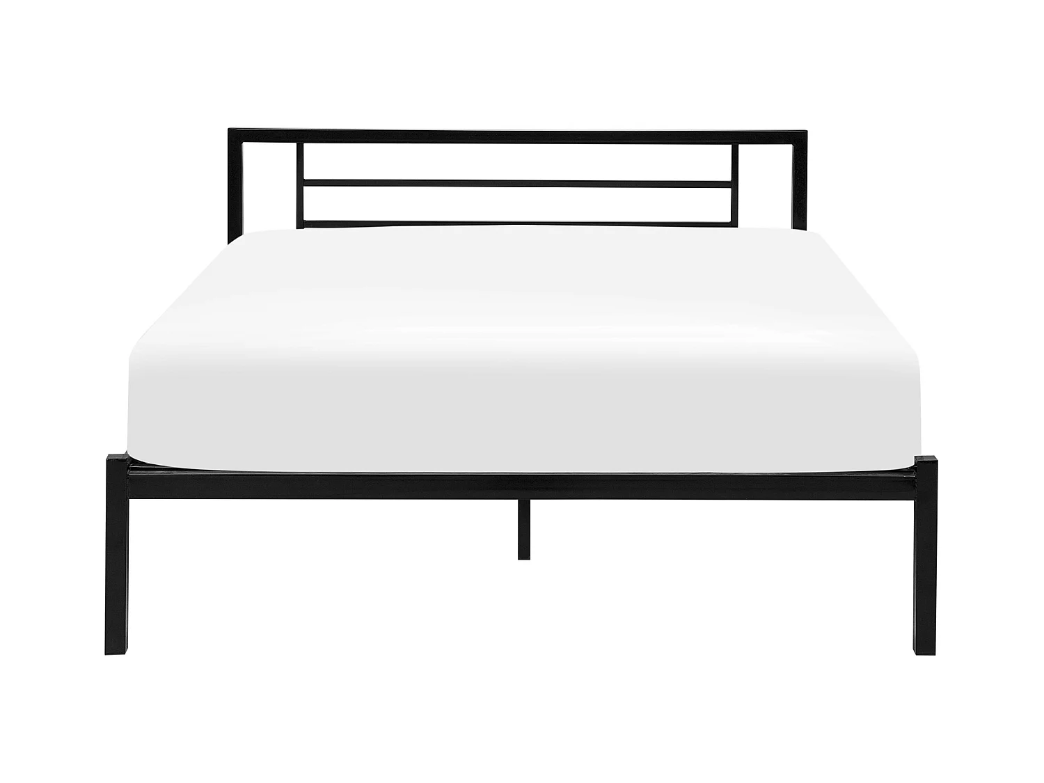 Lit avec sommier Métal CUSSET 140 x 200 cm Noir