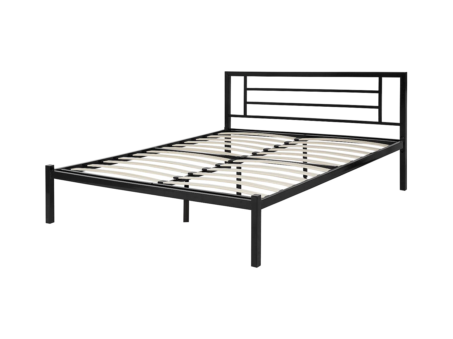 Lit avec sommier Métal CUSSET 140 x 200 cm Noir